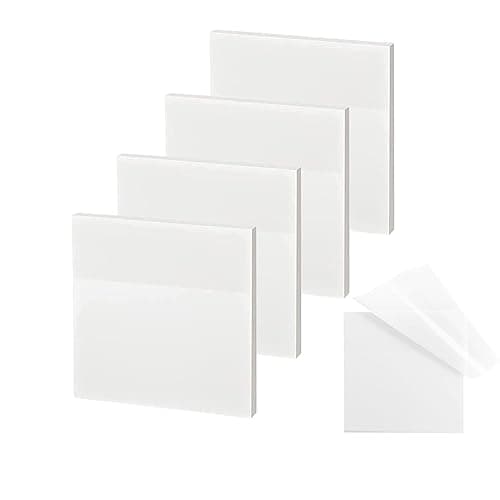 Transparent Sticky Notes - 3x3 inch Clear Sticky Notes Waterproof Self-Adhesive Translucent Sticky Note Pads for Books Annotation, See Through Sticky Note (200 Sheets) - Transparent 200 Sheets - 3x3 inch
