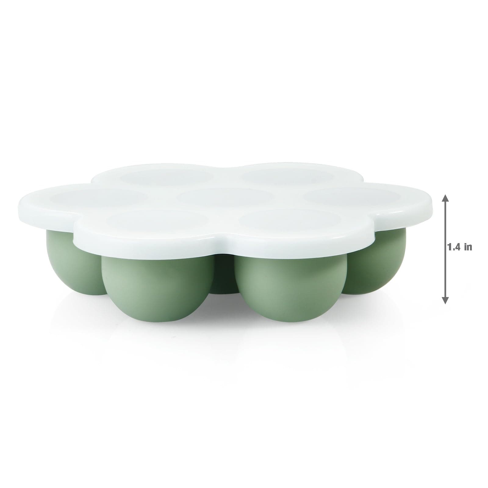 PandaEar 3 Pack Baby Food Freezer Tray with Lids, Silicone Baby Fruit Food Feeder Teether Tray, Baby Food Storage Container Ice Cube Tray Maker for Homemade Baby Food (Blue/Green/Carnation) thumbnail 6