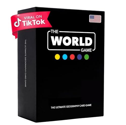 The World Game - Geography Card Game - Educational Games for Kids, Family and Adults - Cool Learning Gift Idea for Teenage Boys & Girls 8-12 with Map - Image 1