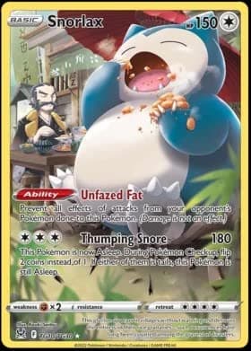 Pokemon - Snorlax TG10/TG30 - Lost Origin - Trainer Gallery - Holo Card - Image 1