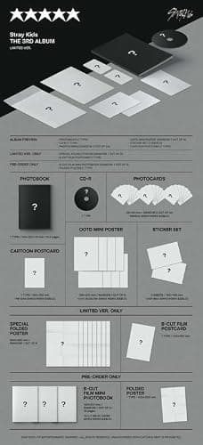 ★★★★★ (5-STAR) Stray Kids Album [Normal A+B+C, Limited ver. 4 Album Full Set]+Pre Order Benefits+BolsVos K-POP Inspired Digital Planner, Digital Sticker Pack (THE 3RD ALBUM) thumbnail 4