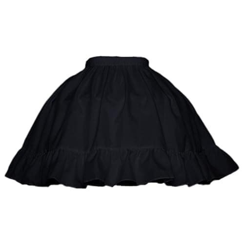 YULUOSHA Women Girls Crinoline Short Petticoat 2 Hoops Victorian Skirt Ball Gown Elastic Waist Underwear Half Slip Underskirt - Image 1