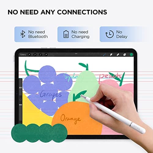Stylus Pen for iPad, Disc Tip Pencil Tablet Stylus Compatible with Apple iPad pro/iPad 6/7/8th/iPhone/Samsung Galaxy Tab A7/S7/All Touch Screens (White) thumbnail 4