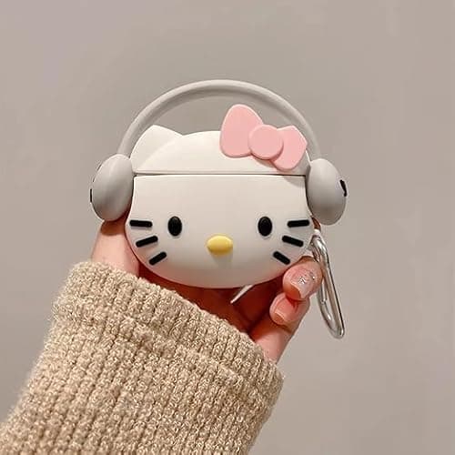 Compatible with AirPods 4 Case Cover 2024 with Cleaning Kit,Cartoon Kawaii for AirPods 4th Generation Case Silicone case for Apple Airpods 4 with Keychain for Women Girls (Kitty White) | 2024, with Cleaning Kit, Cartoon Kawaii, with Keychain, for Women Girls, Kitty White thumbnail 6