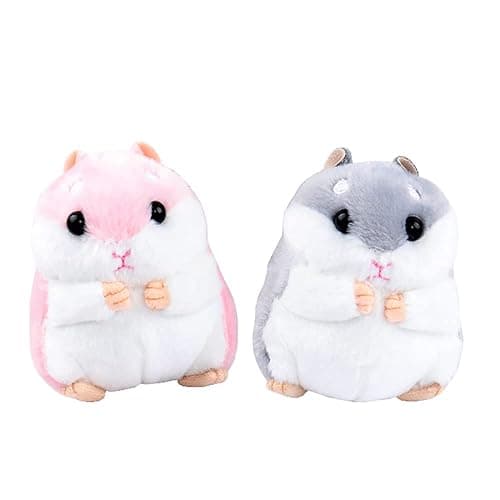 2 Pack Plush Hamster Keychain - Image 1