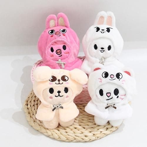 RHEETADA 8 PCS Skzoo Keychains 4 Inches SKZ Plush Keychains SKZ Set Key Handbag Pendants(Detacloak) thumbnail 5