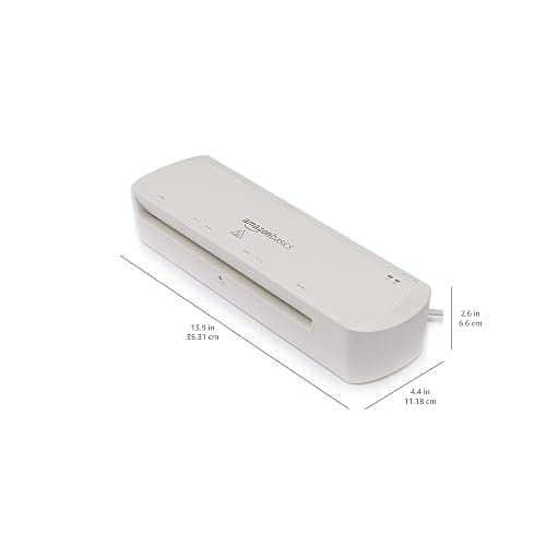 Amazon Basics 9 inch Thermal Laminator Machine for Documents and Photos, Easy to Use for Home Office or School, White thumbnail 2