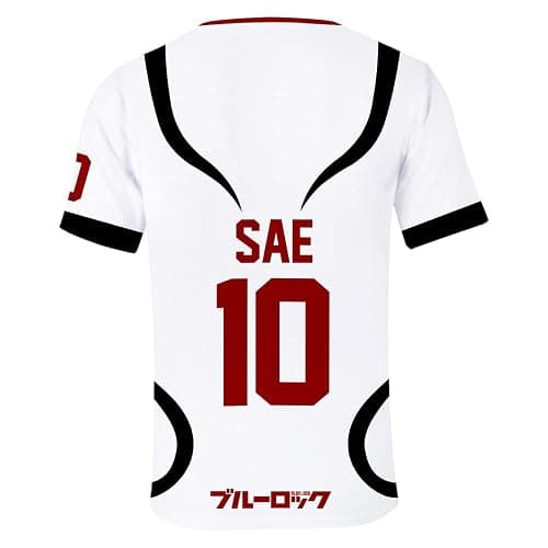YLQANONG Isagi Yoichi Anime T Shirt Soccer Jersey Seishiro Nagi/Bachira/Rin Itoshi Anime Short Sleeve T-Shirt Tops thumbnail 2