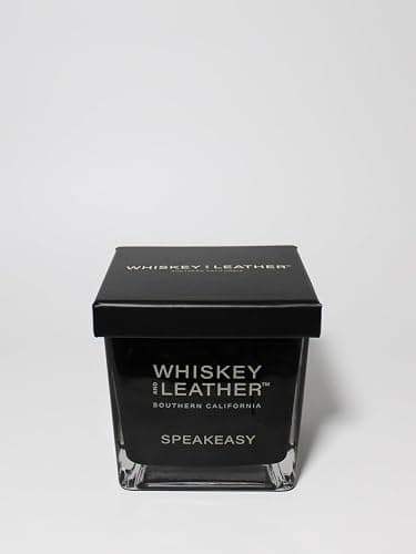Whiskey & Leather Scented Candle - Speakeasy – Additional Scents and Sizes – 100% Cotton Lead-Free Wick - Luxury Air Freshening Jar Candles - Perfect Home Decor – 16oz - Image 1