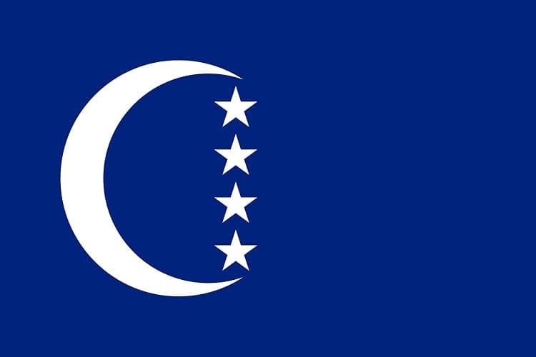 Grande Comore Flag | landscape flag | 0.06m² | 0.65sqft | 20x30cm | 8x12in for Car Flag Poles - Image 1
