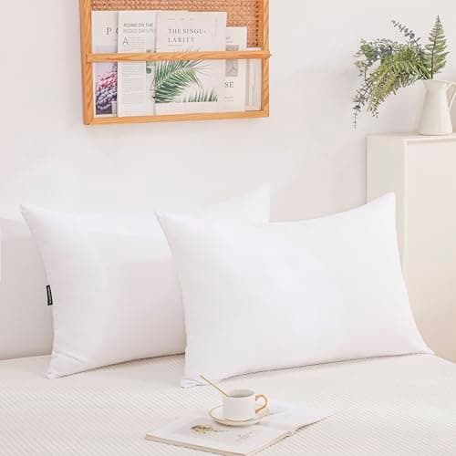 SARAH&EVELYN Gold Goose Down Alternative Bed Pillow-Soft Pillow for Side Sleepers, Set of 2,Standard Size(20×26IN),Super Soft Fabric Cover,Perfect for Side, Back and Stomach Sleepers thumbnail 2