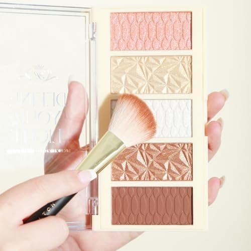 Paris Hilton Define Your Light Face Palette – Highlighter, Blush, Bronzer & Waterproof Contour – All-In-One Sculpting Kit with Makeup Brush – Glowing & Radiant Finish – Suitable for All Skin Type –1pc thumbnail 4