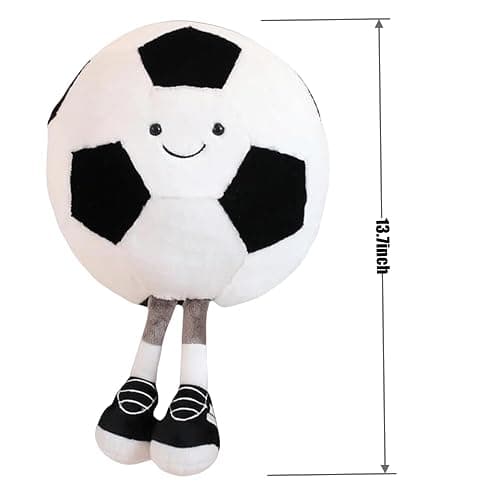 XIYUAN 13.7inch Football Plush Toys Soft Stuffed Sports Plush Balls Cute Fun American Soccer Doll Toys with feet Creative Football Spherical Decor Throw Pillow for Christmas Kids Gift (Football) thumbnail 2