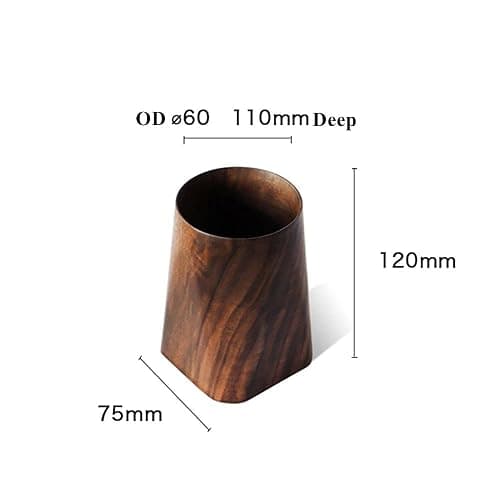 Durable Whole Piece Black Walnut Pencil Wood Pen Holder Wooden Desktop Pencil Cup Office Supplies Organizer Caddy Stand, 75x75x120mm thumbnail 2