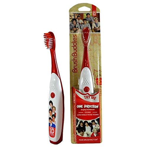 BB One Direction Singing Toothbrush (Live While We're Young) - Red, Soft, Manual, Musical, 1 Count - Image 1