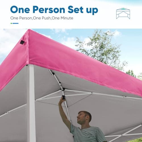 Quictent Easy Pop up Canopy Tent 10'x10' with 4 Detachable Window Sidewalls, One Person Setup, Waterproof Outdoor Portable Vendor Event Tent Shelter Enclosed, Wheeled Bag Included thumbnail 2