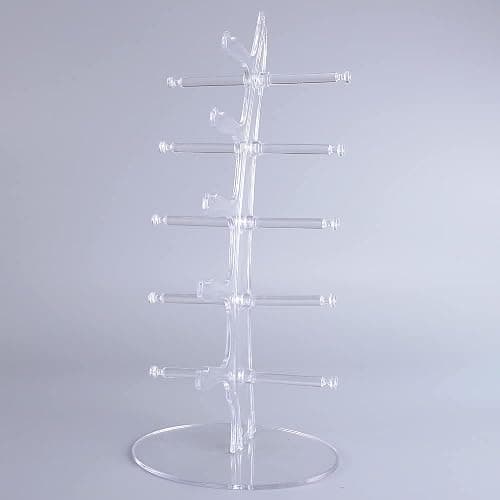 Kukishop Acrylic Sunglass Frame,Display Shelf Organizer Stand for Five Pairs of Glasses (Transparent) - Image 1