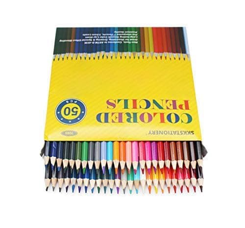 SKKSTATIONERY 50Pcs Colored Pencils, 50 Vibrant Colors | Drawing Pencils for Sketch, Arts, Coloring Books, Back to school thumbnail 3