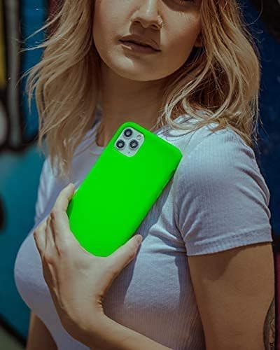 FELONY CASE - Apple iPhone 14 Pro Case - Neon Liquid Silicone, Soft Touch Slim Cover with Anti-Scratch Microfiber Lining, 360° Shockproof & Full Body Protection - (Green) thumbnail 6