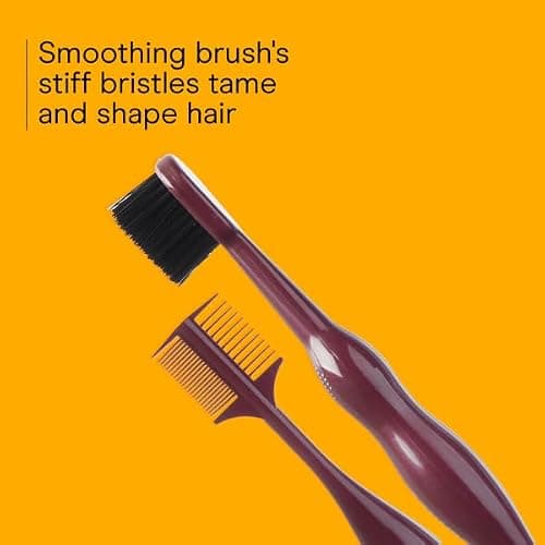 Conair Slick Back Tail Comb Set, 3-Pack with Fine Tooth Tail Comb, Edge Brush, and Smoothing Brush for Teasing, Parting, and Smoothing Sleek Hair Styles, Control Hair Flyaways thumbnail 2
