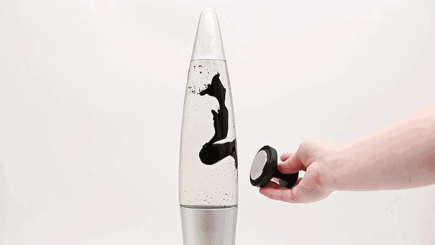 Inspired Designs Retro Rocket Ship Ferrofluid Lava Lamp with Magnetic Black Wax and Clear Liquid, 15 inch thumbnail 7