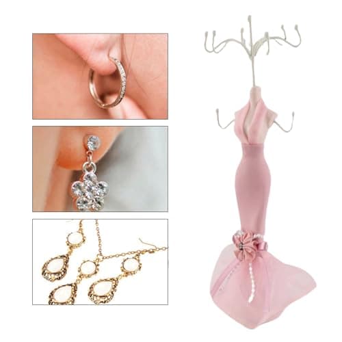 Jewelry Display- Lady Model Dress Stand Holder for Bracelet, Necklace, Earrings, Rings - Ideal for Women Girl Gifts[Small Model] thumbnail 3