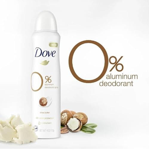 Dove 0% Aluminum Deodorant Spray Shea Butter Aluminum Free Deodorant For 48 Hour Protection 4oz / 113 g (1) thumbnail 6