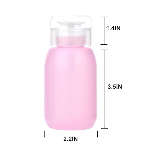MEKK Acetone Pump Dispenser,Push Down Pump Dispenser Empty Alcohol Dispenser Push Down Nail Polish Remover Pump One-Touch Pump Bottle Dispenser for Nail Polish & Makeup Remover 2 Pack 200ML(6.8oz) thumbnail 7