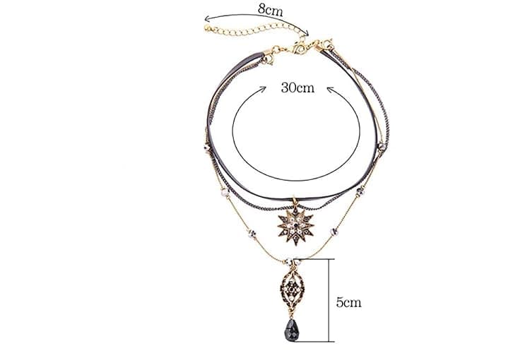 Casvno Choker Necklaces for Women, Layered Stars Pendant Necklace Jewelry thumbnail 6