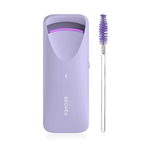 BEOVEA Heated Eyelash Curler - Travel Electric Lash Curler with Heat Sensitive Silicone Pad Fast Heat up whin 8s 24hrs Long Lasting Mini Size Rechargeable to Style Natural Eyelashes - Image 1