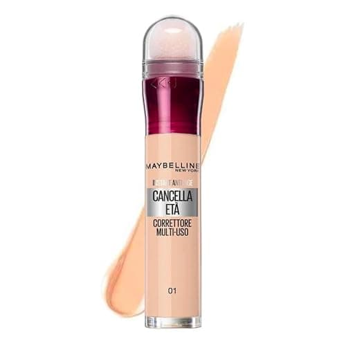 Maybelline New York Correttore Multi-Uso, Idratante e con Coprenza Modulabile, Imperfezioni e Occhiaie Coperte, Con Bacche di Goji e Haloxyl, Cancella Età, Tonalità: 01 Light, 6,8 ml thumbnail 2