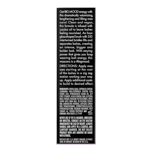 e.l.f. Big Mood Mascara Mini, Instantly Creates Long-Lasting, Bold & Lifted, Voluminous Lashes, Infused with Jojoba Wax, Black thumbnail 8