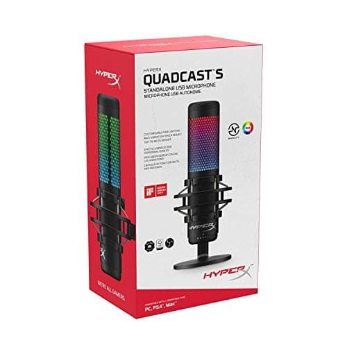 HyperX QuadCast S – RGB USB Condenser Microphone for PC, PS4, PS5 and Mac, Anti-Vibration Shock Mount, 4 Polar Patterns, Pop Filter, Gain Control, Gaming, Streaming, Podcasts, Twitch, YouTube, Discord thumbnail 11
