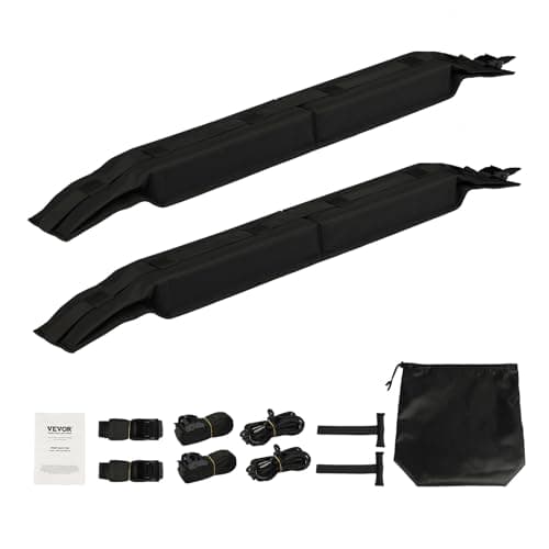 VEVOR Soft Roof Rack Pads, 31.5" Universal Car Roof Rack Pad, 176LBS Load Capacity Surfboard Rack for Car with 4 Tie-Down Straps, 2 Quick Loop Straps & Storage Bag for SUP Canoe Snowboard Paddle Board thumbnail 8