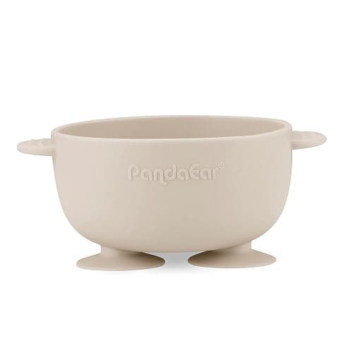 PandaEar 3 Pack Baby Suction Bowls with 3 Spoons, Stay Put Silicone Food Bowl Babies Led Weaning Supplies for Kids Toddlers, BPA-Free, Pink Linen | Non-Slip Stay Put Bowls & Soft Silicone First Stage Spoons for Toddlers, BPA-Free Baby Led Weaning Set, Pink Rose Linen thumbnail 4