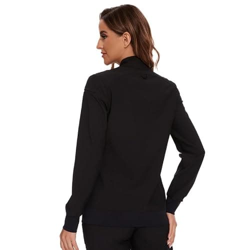 COZYFIT Scrub Jackets for Woman, Zip Front Nurse Jacket, 4-Way Stretch Fabric thumbnail 2