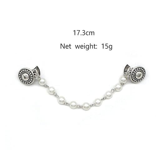 HZYFPOY 7Pcs Retro Sweater Chain Shawl Clips Cardigan Dresses Clip Collar Clip with Chain for Women Girls thumbnail 5