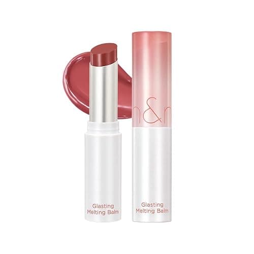 rom&nd GLASTING MELTING BALM #06 Kaya Fig - Vegan K-Beauty Tinted Lip Balm for Crystal Water-Gloss Shine, Deep Hydration & MLBB Rosy Nude Color | Non-Sticky, Long-Lasting Comfort for All Ages - Image 1
