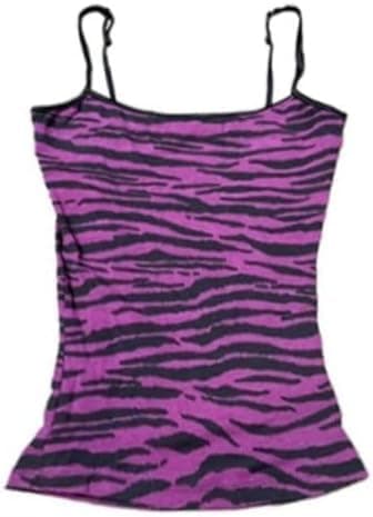 YELLOOP Y2k 2000s Leopard Tank Top Teen Girls Fairy Grunge Floral Sleeveless Crop Top Alt Mcbling Gyaru Emo Scene Clothes (Purple Zebra,Medium) thumbnail 3