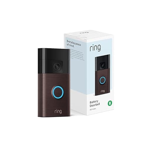 Ring Battery Doorbell | Home or business security with Head-to-Toe Video, Live View with Two-Way Talk, and Motion Detection & Alerts (newest model), Venetian Bronze - Venetian Bronze - 1 Doorbell