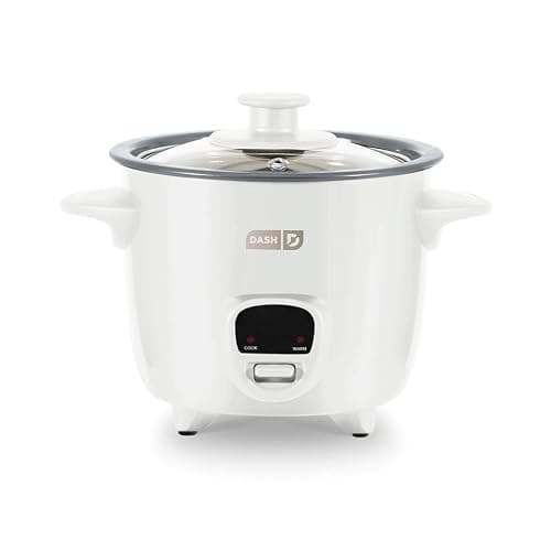 Dash Mini Ceramic Rice Cooker - Designed for Single-Serve Cooking - Compact Rice Cooker with Nonstick Removable Pot, Keep Warm Function & Easy-to-Clean Sleek Design - White Ceramic - Image 1