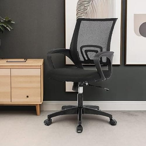 PayLessHere Home Office Chair Desk Computer Chair Adjustable Ergonomic Lumbar Support Armrest Executive with High Density Mesh 360 Degree Swivel Chair for Men Women Adults, Black thumbnail 2