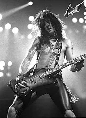 Nikki Sixx - Motley Crue - 8x10 BW Photograph - Image 1