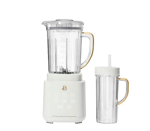 Generic Beautiful PowerExact Blender System Touch Activated 3 speeds & 4 pre-set Settings Performance With On The Go 20 oz Cup (White), 50 ml - White
