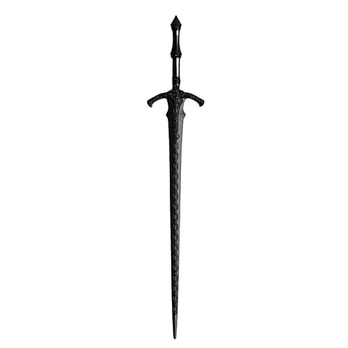LANGHONG 2PCS Retro Viking Hair Sticks – Black Gothic Metal Sword Hair Pins for Women, Perfect for Renaissance Festivals, Halloween, Thick Hair & Updos (RLAL) thumbnail 2