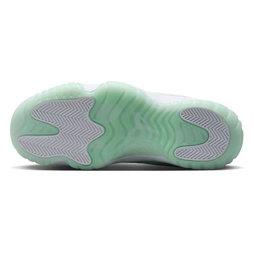 Jordan 11 Retro Low Sneaker in White & Teal thumbnail 4