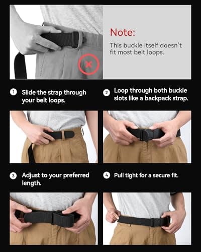 CHAOREN Stretch Tactical Belt Men - 1.5" Nylon Work Belt for Military EDC - Quick Release for Utility EMT Hiking thumbnail 2