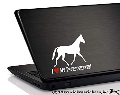 I Love My Thoroughbred Horse Trailer Vinyl Window Decal Sticker thumbnail 3