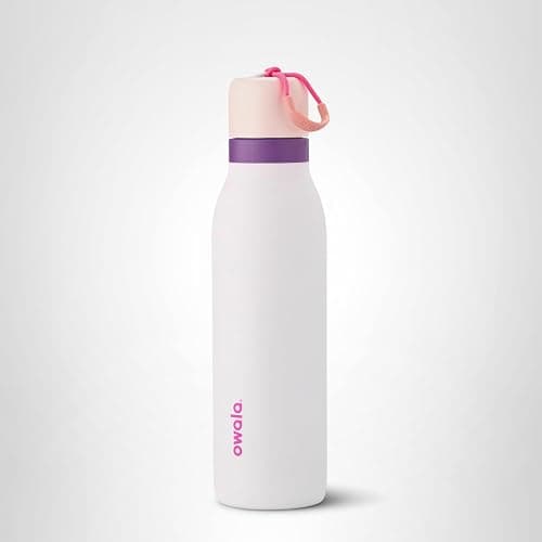 Owala FreeSip Twist Insulated Stainless Steel Water Bottle with Straw for Sports and Travel, BPA-Free, 18-oz, Pink/Purple (Dreamy Field) thumbnail 7