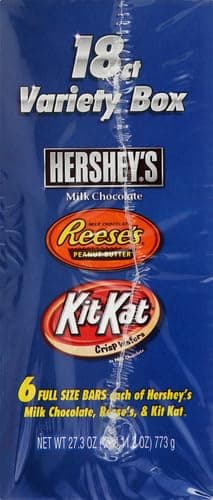HERSHEY'S, KIT KAT and REESE'S Assorted Milk Chocolate, Full Size Easter Candy Bar Variety Box, 27.3 oz - 18 Count (Pack of 2) thumbnail 8